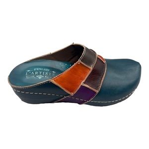 NWOB L'Artiste by Spring Step Riverview Clogs Women's Size 6.5 Leather Clogs